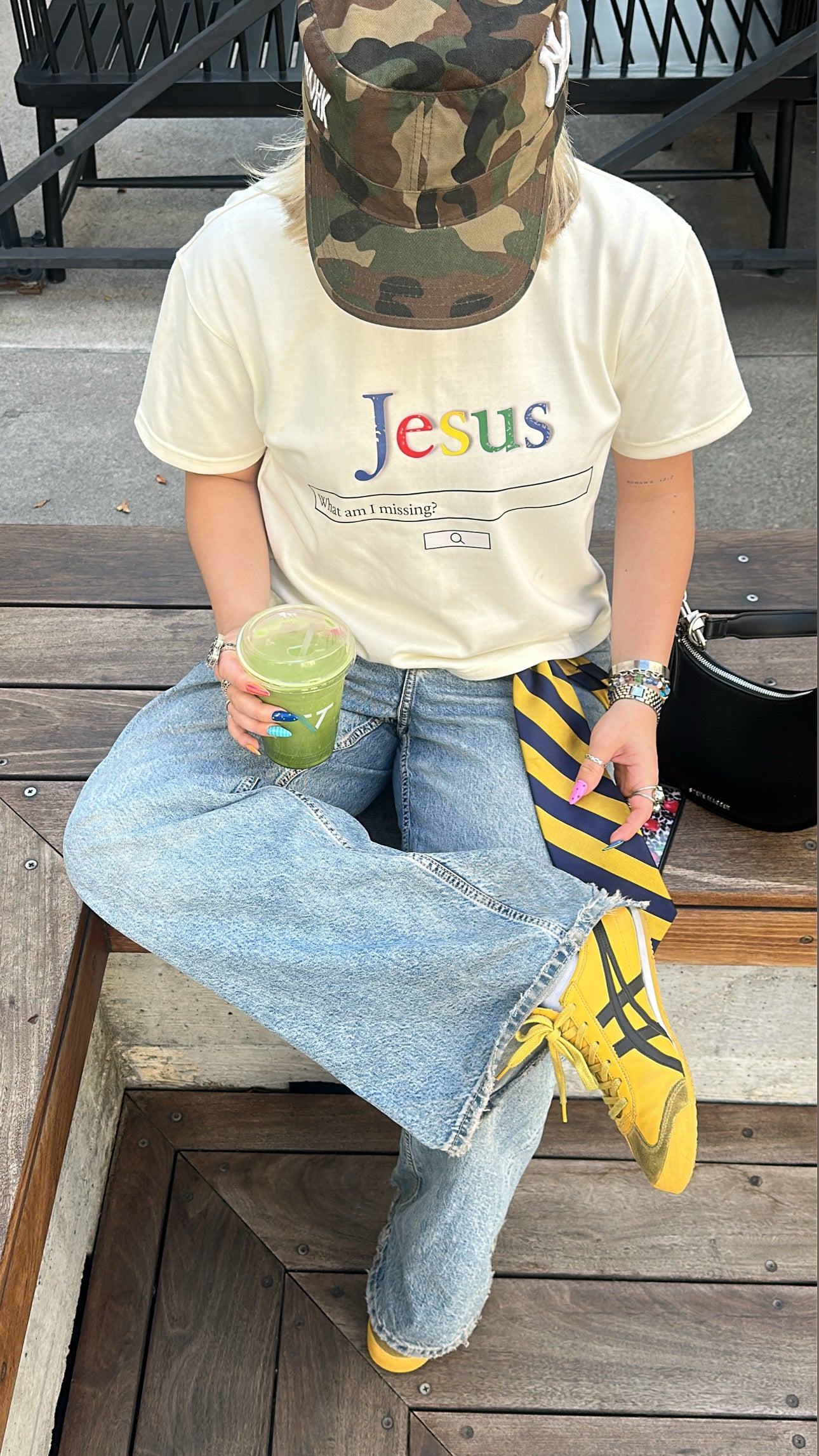 Jesus Search Engine Tee (oatmilk color)