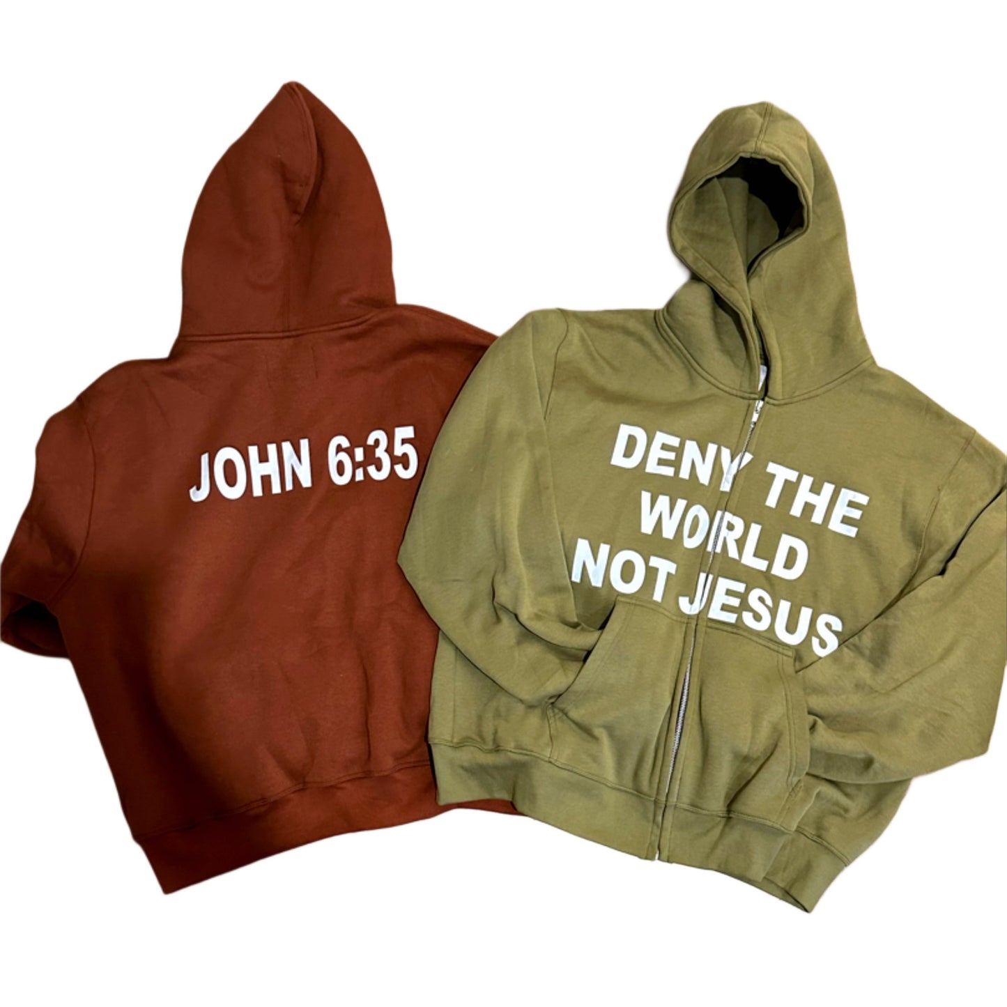 DENY THE WORLD FALL ZIP UP (brown)